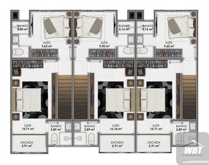 SOBRADOS COM 02 SU�TES, �TIMO ACABAMENTO, FINANCI�