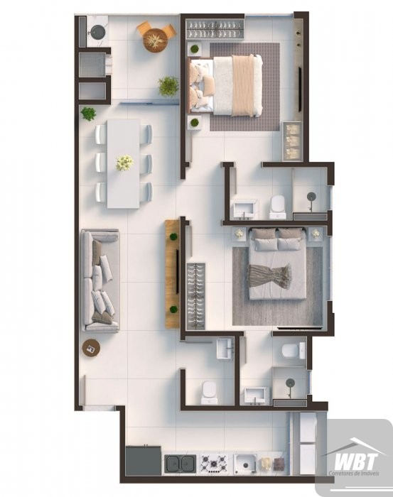 APARTAMENTOS EM ITAPEMA, COM 02 E 03 DORMS.