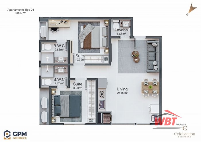 LAN�AMENTO EM  ITAPEMA, APTOS COM 01 E 02 DORMIT�R